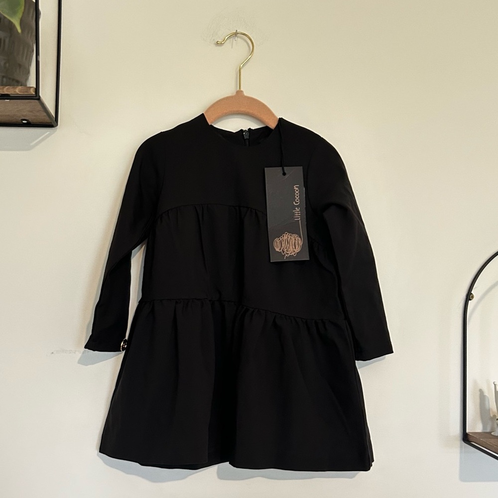 NWT Little Cocoon Black Long Sleeve Dress Size 3T